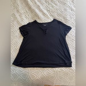 american eagle black loose fit shirt womens M